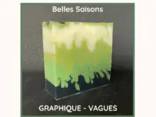 Belles Saisons Graphique: Savon Surgras Menthe Poivrée & Lavandin (Nuance Vagues)