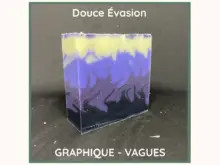Douce Évasion Graphique : Savon Surgras Patchouli & Orange Douce (Nuance Vagues)